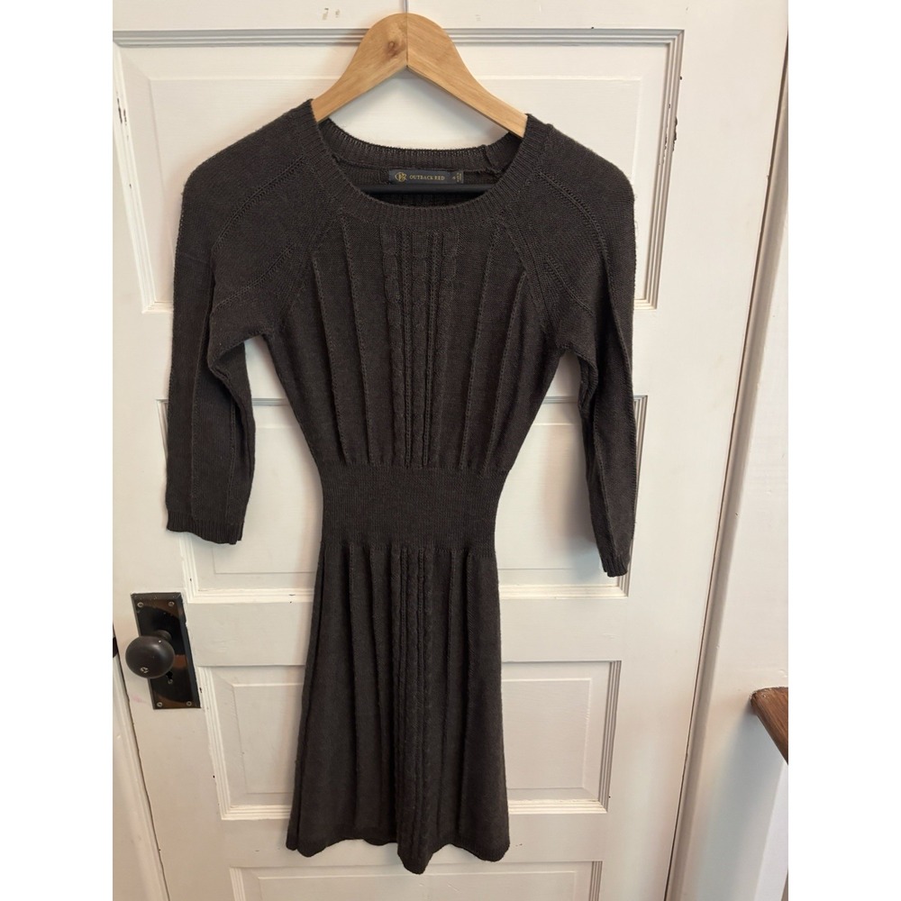 Outback Red Women's Brown Knit A-Line Sweater Dress Size‎ XS